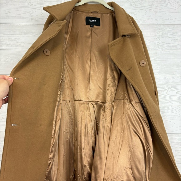 Torrid Softest Coat Double Breasted Peacoat Camel Color Size 6X NWOT - Picture 8 of 16
